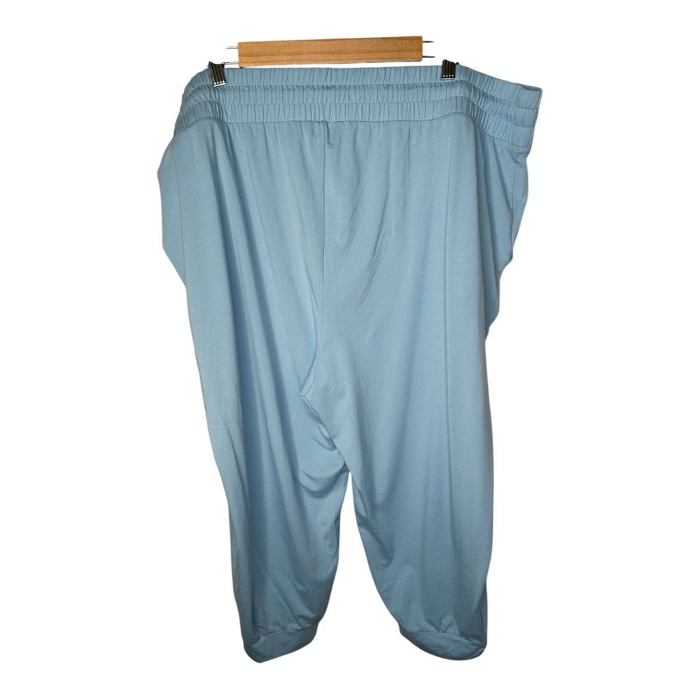 AnyBody Lounge Cozy Jersey Knit Split Cuff Joggers Size 2X Light Blue - Picture 4 of 10